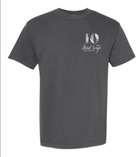 Load image into Gallery viewer, Discounted Bird Songs 2025 T-shirt - 10th year Anniversary Limited Edition
