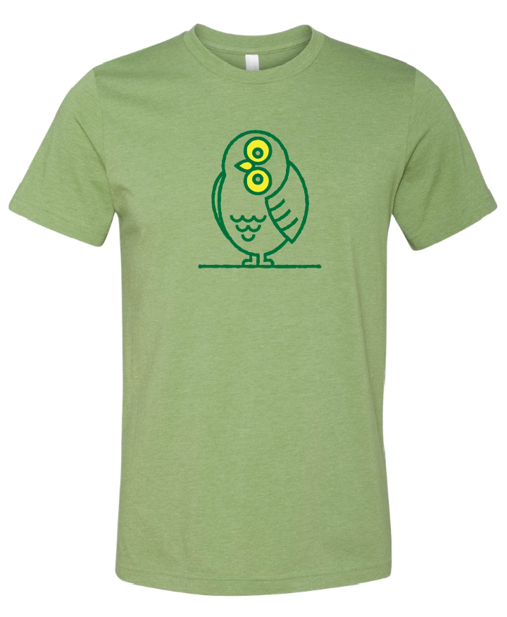 New GREEN Burrowing Owl T-Shirt
